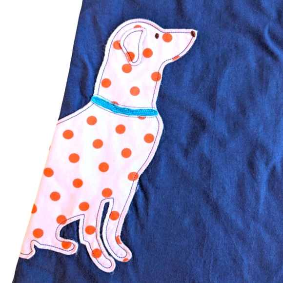 Little Bity Collection Navy Dress with Striped Sleeves Cotton Size 5T - Picture 3 of 7